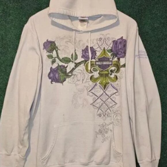 Harley Davidson y2k grunge hoodie - Picture 1 of 4
